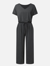 Load image into Gallery viewer, V-Neck Short Sleeve Jumpsuit
