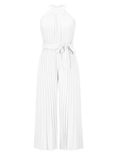 Load image into Gallery viewer, Cutout Tied Pleated Sleeveless Jumpsuit
