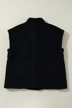 Load image into Gallery viewer, Fuzzy Mock Neck Button Up Vest Coat
