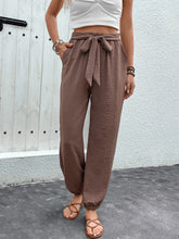 Load image into Gallery viewer, Perfee Tied High Waist Pants with Pockets
