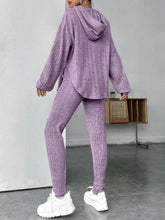 Load image into Gallery viewer, Round Neck Dropped Shoulder Hoodie and Pants Set
