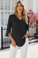 Load image into Gallery viewer, V-Neck Three-Quarter Sleeve Top
