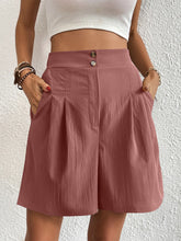 Load image into Gallery viewer, High Waist Shorts with Pockets
