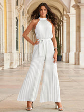 Load image into Gallery viewer, Cutout Tied Pleated Sleeveless Jumpsuit
