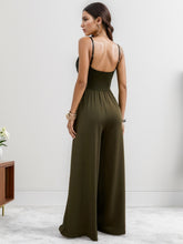 Load image into Gallery viewer, Scoop Neck Spaghetti Strap Wide Leg Jumpsuit
