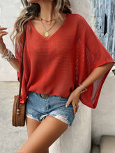 Load image into Gallery viewer, V-Neck Batwing Sleeve Knit Top
