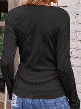 Load image into Gallery viewer, Full Size Ruched V-Neck Long Sleeve T-Shirt
