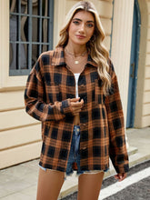 Load image into Gallery viewer, Plaid Collared Neck Long Sleeve Shirt
