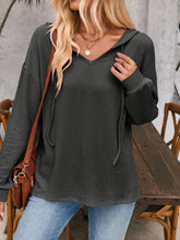 Load image into Gallery viewer, Double Take Drawstring Dropped Shoulder Long Sleeve Hoodie
