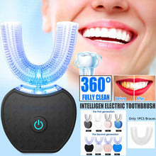 Load image into Gallery viewer, 360 Degrees Intelligent Automatic Electric  Toothbrush Waterproof U Type Tooth Brush Whitening Blue Light USB Charging
