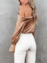 Load image into Gallery viewer, One Shoulder Long Sleeve Blouse
