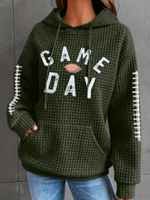 Load image into Gallery viewer, GAME DAY Football Drawstring Long Sleeve Hoodie
