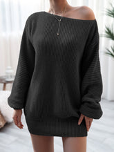 Load image into Gallery viewer, Rib-Knit Mini Sweater Dress
