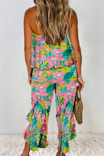 Load image into Gallery viewer, Ruffled Printed Tube Jumpsuit
