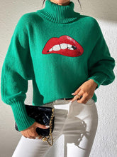 Load image into Gallery viewer, Lip Turtleneck Long Sleeve Sweater
