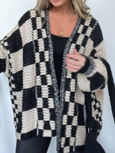 Load image into Gallery viewer, Plaid Open Front Long Sleeve Cardigan
