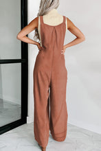 Load image into Gallery viewer, Waffle-knit Wide Leg Overall with Pockets
