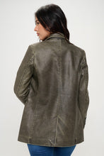 Load image into Gallery viewer, Coalition LA Single-Breasted Vegan Leather Blazer
