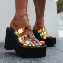 Load image into Gallery viewer, Open Toe Wedge Sandals
