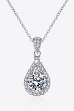 Load image into Gallery viewer, 2 Carat Moissanite Teardrop Pendant 925 Sterling Silver Necklace
