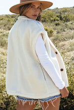 Load image into Gallery viewer, Fuzzy Mock Neck Button Up Vest Coat
