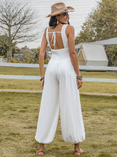 Load image into Gallery viewer, Backless Wide Strap Wide Leg Jumpsuit
