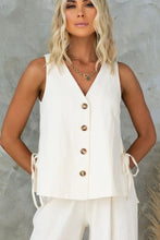 Load image into Gallery viewer, Tied V-Neck Sleeveless Top and Pants Set
