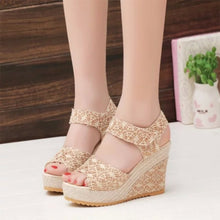 Load image into Gallery viewer, Lace Detail Open Toe High Heel Sandals
