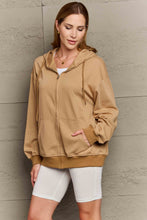 Load image into Gallery viewer, Full Size Zip Up Long Sleeve Hooded Jacket
