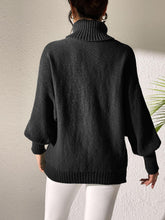 Load image into Gallery viewer, Lip Turtleneck Long Sleeve Sweater
