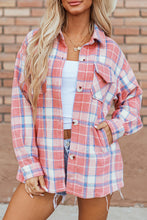 Load image into Gallery viewer, Plaid Button Up Long Sleeve Shacket
