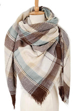 Load image into Gallery viewer, Plaid Imitation Cashmere Scarf
