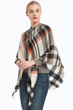 Load image into Gallery viewer, Faux Cashmere Plaid Scarf
