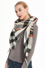 Load image into Gallery viewer, Faux Cashmere Plaid Scarf
