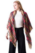 Load image into Gallery viewer, Plaid Imitation Cashmere Scarf
