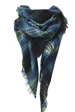 Load image into Gallery viewer, Faux Cashmere Plaid Scarf
