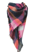 Load image into Gallery viewer, Faux Cashmere Plaid Scarf
