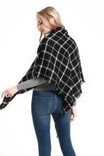 Load image into Gallery viewer, Faux Cashmere Plaid Scarf
