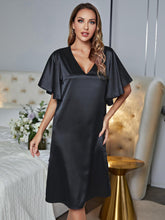 Load image into Gallery viewer, V-Neck Flutter Sleeve Night Dress
