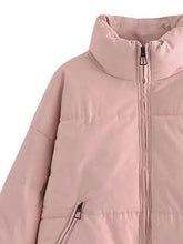 Load image into Gallery viewer, Zip Up Drawstring Winter Coat with Pockets
