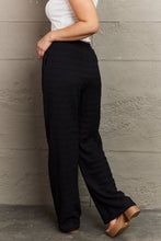 Load image into Gallery viewer, GeeGee Dainty Delights Textured High Waisted Pant in Black
