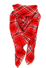 Load image into Gallery viewer, Faux Cashmere Plaid Scarf
