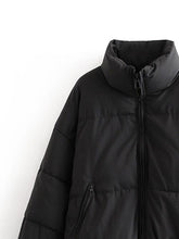 Load image into Gallery viewer, Zip Up Drawstring Winter Coat with Pockets
