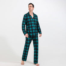 Load image into Gallery viewer, Men Plaid Shirt and Pants Set
