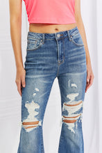 Load image into Gallery viewer, RISEN Full Size Hazel High Rise Distressed Flare Jeans
