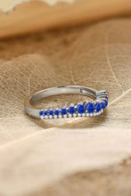 Load image into Gallery viewer, Lab-Grown Sapphire 925 Sterling Silver Rings
