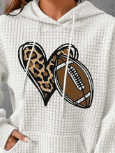 Load image into Gallery viewer, Heart &amp; Football Graphic Hoodie
