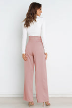 Load image into Gallery viewer, Tie Front Paperbag Wide Leg Pants
