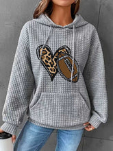 Load image into Gallery viewer, Heart &amp; Football Graphic Hoodie
