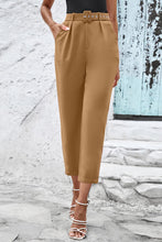 Load image into Gallery viewer, Straight Leg Cropped Pants with Pockets
